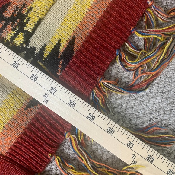 American Eagle Womens Sweater Size XS/S Multicolor Aztec Cardigan Vest Fringe - Picture 6 of 10